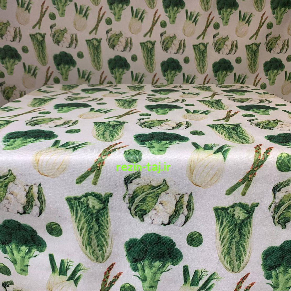 رومیزی سفره ای پانوکتان رزین تاژ طرح گل کلم 1 متری