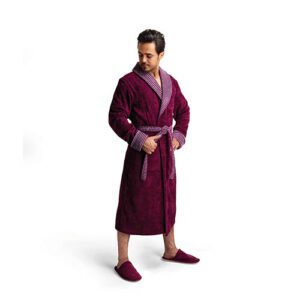 حوله تن پوش پودایران طرح کلاسیک رنگ زرشکی– M 115