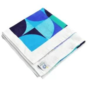 حوله حمامی پودایران طرح پیکاسو آبی سایز 150×100